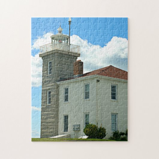 Uhr-Hügel-Leuchtturm, Rhode Island Puzzle (Vertikal)