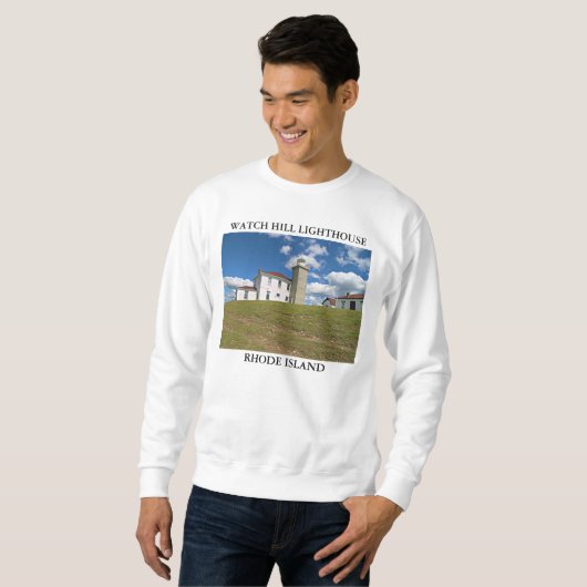 Uhr-Hügel-Leuchtturm, Rhode Island Sweatshirt (Vorne ganz)
