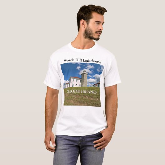 Uhr-Hügel-Leuchtturm, Rhode Island T - Shirt (Vorne ganz)