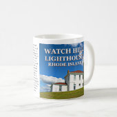 Uhr-Hügel-Leuchtturm, Rhode Island Tasse (VorderseiteRechts)