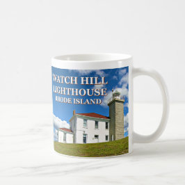 Uhr-Hügel-Leuchtturm, Rhode Island Tasse