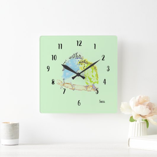 Uhr: Humming Bird's Quadratische Wanduhr (Zuhause)