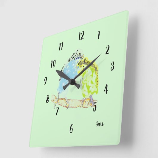 Uhr: Humming Bird's Quadratische Wanduhr (Winkel)