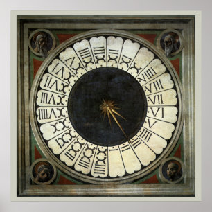 Uhr im Dom von Paolo Uccello Poster