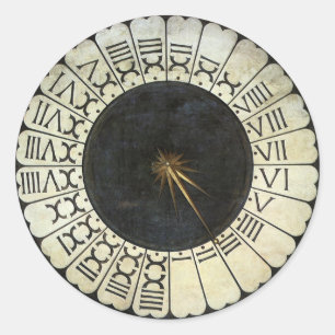 Uhr im Dom von Paolo Uccello Runder Aufkleber