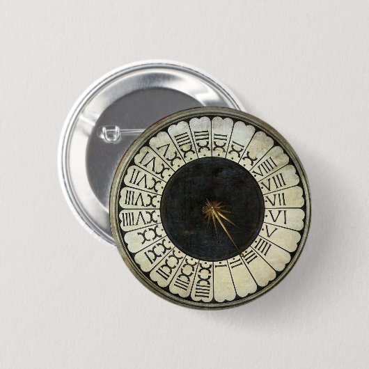 Uhr im Duomo von Paolo Uccello Button (Vorne & Hinten)