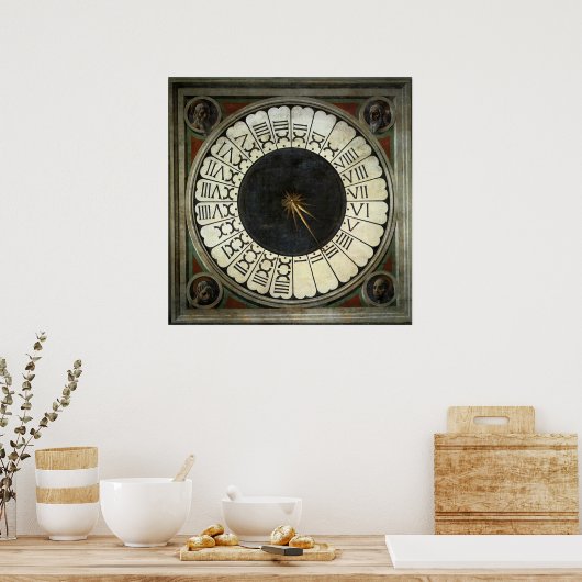 Uhr im Duomo von Paolo Uccello Poster (Küche)