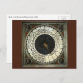 Uhr im Duomo von Paolo Uccello Postkarte (Vorne/Hinten)