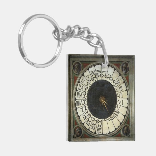 Uhr im Duomo von Paolo Uccello Schlüsselanhänger (Vorderseite links)