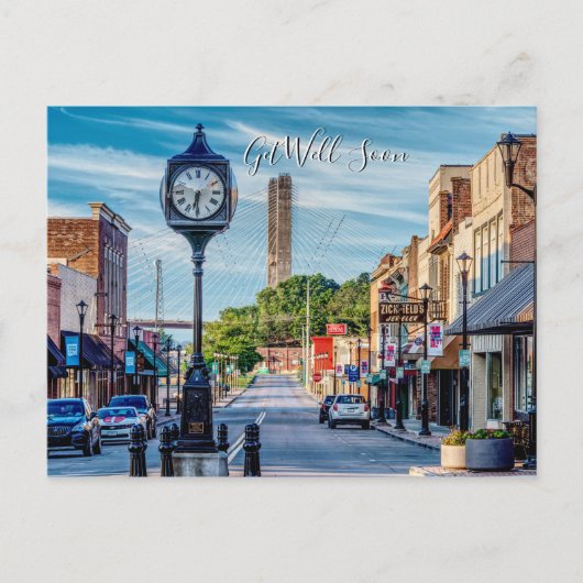 Uhr im Stadtzentrum Cape Girardeau bald wieder gut Postkarte (Vorderseite)