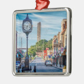 Uhr im Stadtzentrum Cape Girardeau Ornament Aus Metall (Links)