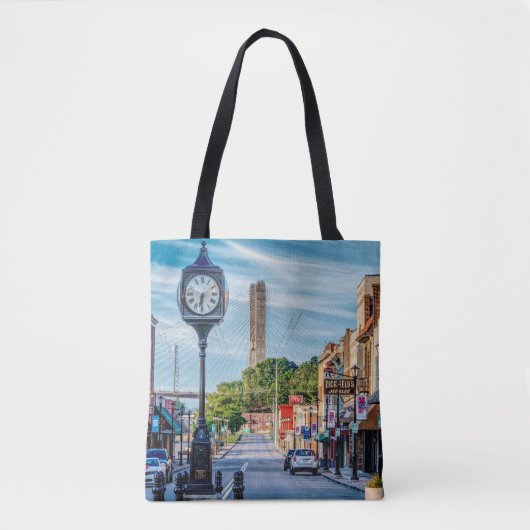 Uhr im Stadtzentrum Cape Girardeau Tasche (Vorderseite)