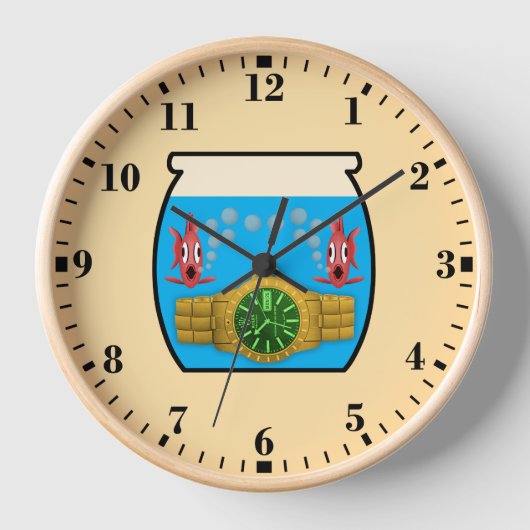 Uhr in Aquarien (Vorderseite)