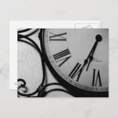 UHR IN SCHWARZEM U. IM WEISS POSTKARTE (Vorne/Hinten)