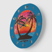 Uhr - Insel Sonnenuntergang durch Porthole (Winkel)