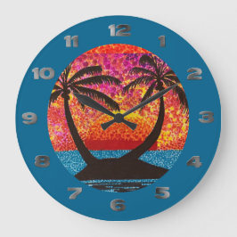 Uhr - Insel Sonnenuntergang durch Porthole