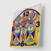 Uhr - inspiriert Hartglas. (Winkel)