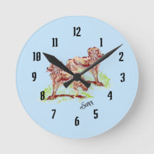 Uhr  : Irish Setter träumen . 