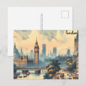 Uhr kaufen Karte London Massenversand Postkarten (Vorne/Hinten)