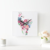 Uhr-Lama Quadratische Wanduhr (Zuhause)