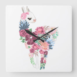 Uhr-Lama Quadratische Wanduhr