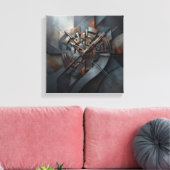 Uhr Leinwanddruck (Insitu (Wohnzimmer))