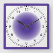 Uhr - Lila Vignette mit Rahmen (Vorderseite)