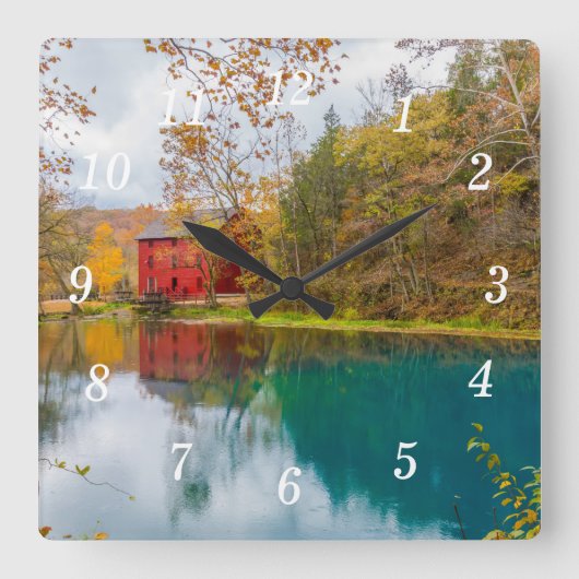 Uhr mit Alley Roller Mill und Spring Wall Clock (Vorderseite)