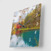 Uhr mit Alley Roller Mill und Spring Wall Clock (Winkel)