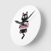 Uhr mit Cartoon-Katze-Design  (Winkel)