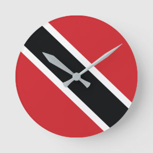 Uhr mit der Nationalflagge von Trinidad und Tobago