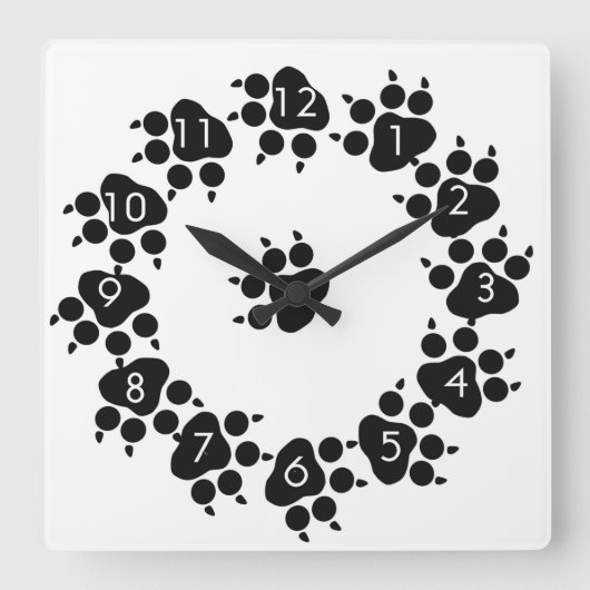 Uhr mit Füßen (Vorderseite)