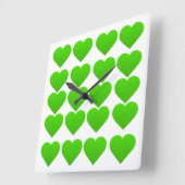 Uhr mit grünen Herzen (Winkel)