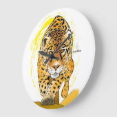 Uhr mit Jaguar oder bemalten Leoparden (Winkel)