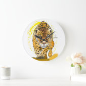 Uhr mit Jaguar oder bemalten Leoparden (Zuhause)