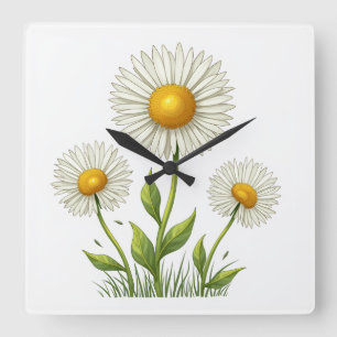 Uhr mit Leuchter-Blume-Abbildung
