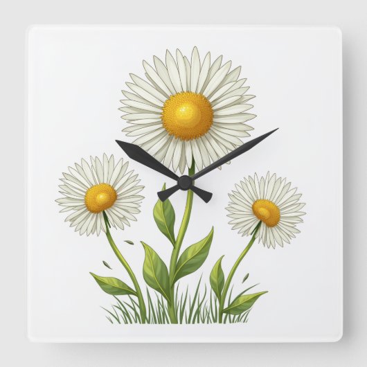 Uhr mit Leuchter-Blume-Abbildung (Vorderseite)