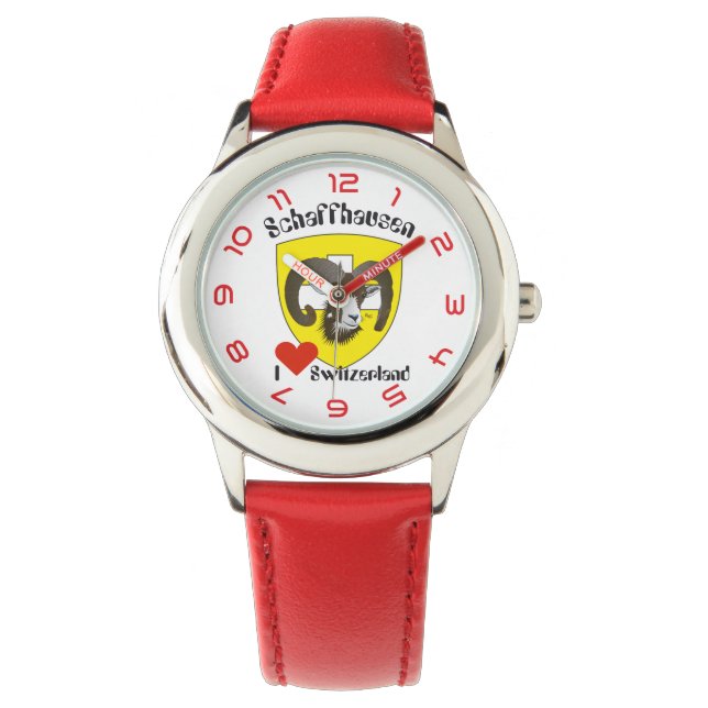 Uhr mit Schweizer-Entwurf Schaffhausen die Schweiz (Vorderseite)