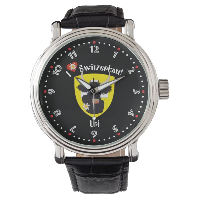 Uhr mit Schweizer-Entwurf Uri (Vorderseite)