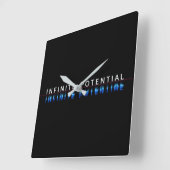 Uhr mit Störungsdesign und unendlichem Potenzial (Winkel)