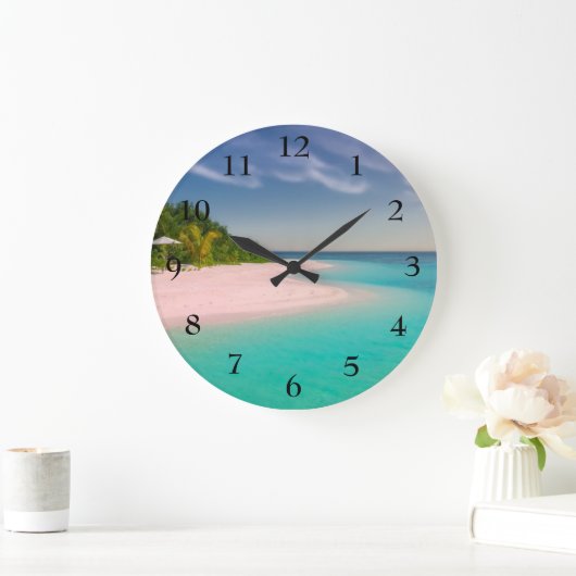 Uhr mit Strandszene (Zuhause)