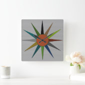 Uhr Mitte des Jahrhunderts Moderner Star (Zuhause)