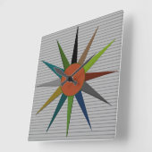 Uhr Mitte des Jahrhunderts Moderner Star (Winkel)