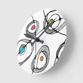 Uhr Moderne Kunst Weiße Kreise Wirbel (Winkel)