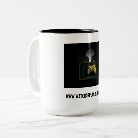 UHR ODER SPIEL-TASSE ZWEIFARBIGE TASSE (Vorderseite Links)