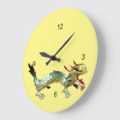 Uhr - Orientalischer Drache auf Gelb (Winkel)
