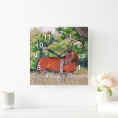 Uhr "Pferd durch Mauer" (Zuhause)