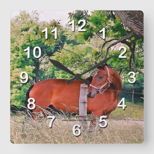 Uhr "Pferd durch Mauer" (Vorderseite)