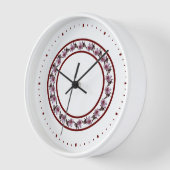 Uhr - Pflaumenblossom-Kreis zwischen den Maroon-Li (Winkel)