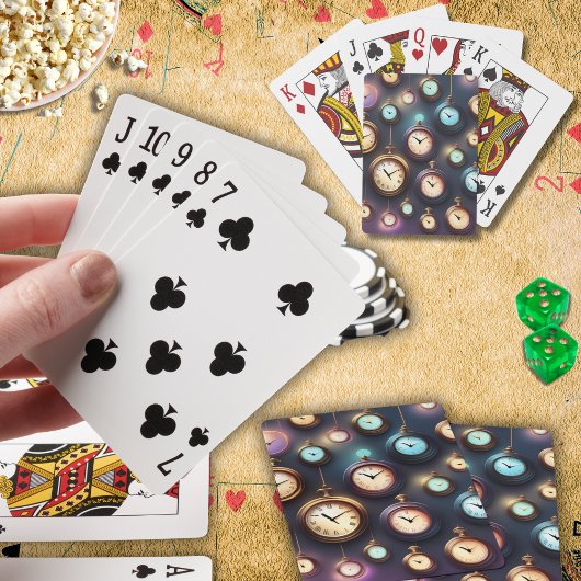 Uhr Poker Deck Spielkarten